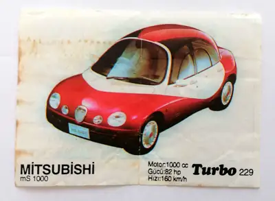 Снимка за обява „⭐ Картинка Turbo Турбо черно 229 Mitsubishi mS 1000 ⭐"