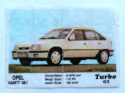 Снимка за обява „⭐ Картинка Turbo Турбо черно 63 Opel Kadett GS-i ⭐"