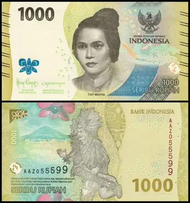 Снимка за обява „🇮🇩 Индонезия 2022 1000 рупии UNC нова 🇮🇩"