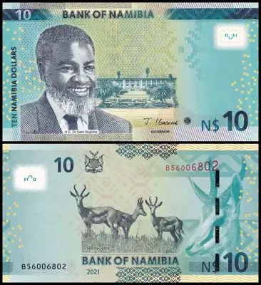 Снимка за обява „🇳🇦 Намибия 2021 10 долара UNC нова 🇳🇦"