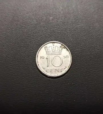 Снимка за обява „🇳🇱 Холандия 1950 10 цента 🇳🇱"