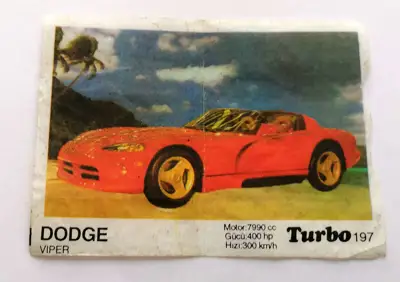 Снимка за обява „⭐ Картинка Turbo Турбо черно 197 Dodge Viper ⭐"