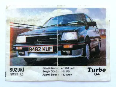 Снимка за обява „⭐ Картинка Turbo Турбо черно 84 Suzuki Swift 1,3 ⭐"