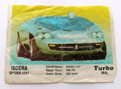 Снимка за обява „⭐ Картинка Turbo Турбо черно 89 Isdera Spyder 033-i ⭐"