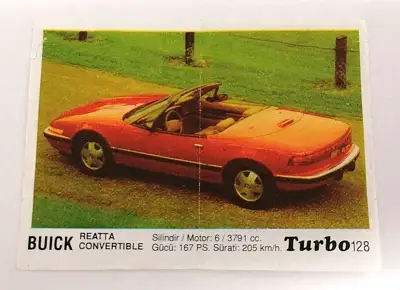Снимка за обява „⭐ Картинка Turbo Турбо черно 128 Buick Reatta ⭐"