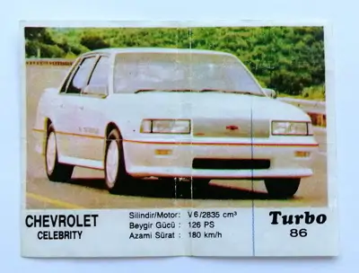 Снимка за обява „⭐ Картинка Turbo Турбо черно 86 Chevrolet Celebrity ⭐"
