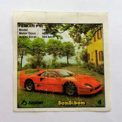 Снимка за обява „⭐ Картинка BomBibom 1-60 4 Ferrari F 40 ⭐"