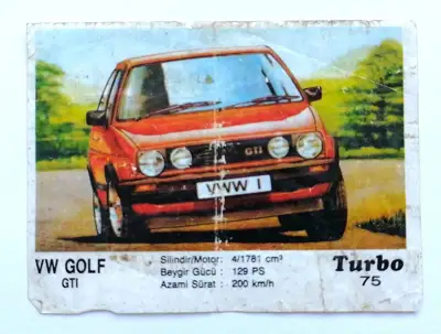 Снимка за обява „⭐ Картинка Turbo Турбо черно 75 VW Golf GTI ⭐"