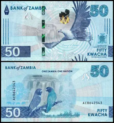 Снимка за обява „🇿🇲 Замбия 2024 50 квача UNC нова 🇿🇲"