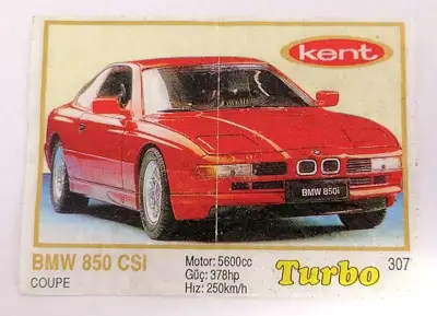 Снимка за обява „⭐ Картинка Turbo Турбо жълто 307 BMW 850 CSI Coupe ⭐"