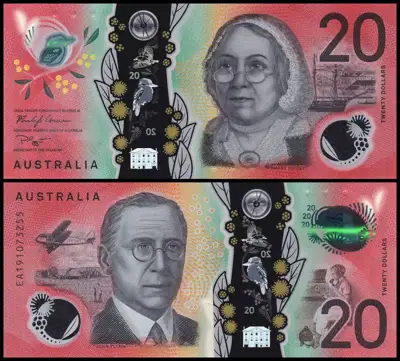 Снимка за обява „🇦🇺 Австралия 2019 20 долара UNC нова 🇦🇺"