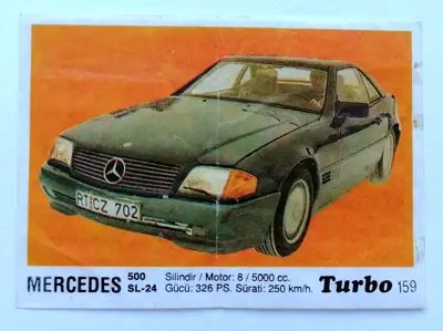 Снимка за обява „⭐ Картинка Turbo Турбо черно 159 Mercedes 500 SL-24 ⭐"