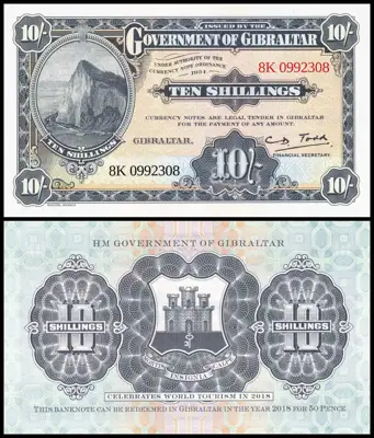 Снимка за обява „🇬🇮 Гибралтар 2018 10 шилинга UNC нова 🇬🇮"