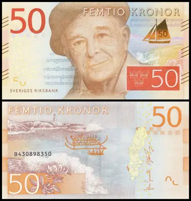Снимка за обява „🇸🇪 Швеция 2015 50 крони UNC нова 🇸🇪"