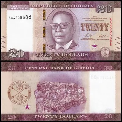 Снимка за обява „🇱🇷 Либерия 2022 20 долара UNC нова 🇱🇷"