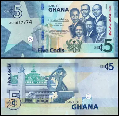 Снимка за обява „🇬🇭 Гана 2022 5 цеди UNC нова 🇬🇭"