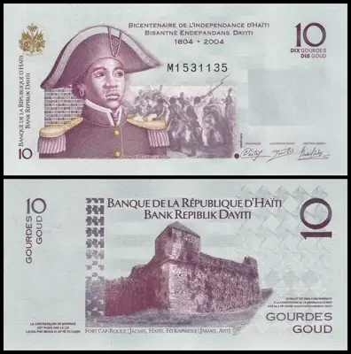 Снимка за обява „🇭🇹 Хаити 2012 10 гурдес UNC нова 🇭🇹"