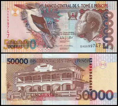 Снимка за обява „🇸🇹 Сао Томе и Принсипе 2013 50000 добра UNC нова 🇸🇹"