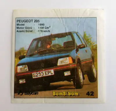 Снимка за обява „⭐ Картинка BomBibom 1-60 42 Peugeot 205 ⭐"