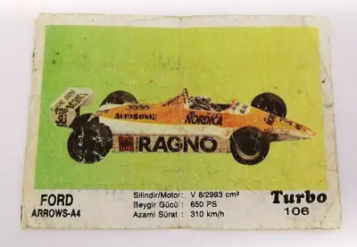 Снимка за обява „⭐ Картинка Turbo Турбо черно 106 Ford Arrows-A4 ⭐"