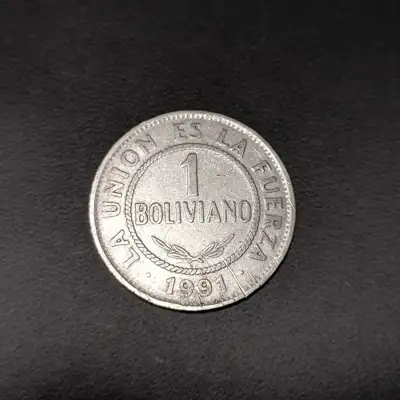 Снимка за обява „🇧🇴 Боливия 1991 1 боливиано 🇧🇴"