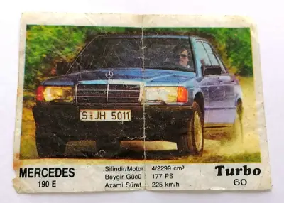 Снимка за обява „⭐ Картинка Turbo Турбо черно 60 Mercedes 190 E ⭐"