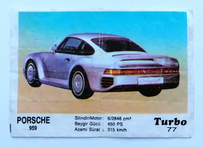 Снимка за обява „⭐ Картинка Turbo Турбо черно 77 Porsche 959 ⭐"