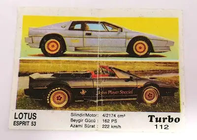 Снимка за обява „⭐ Картинка Turbo Турбо черно 112 Lotus Esprit 53 ⭐"