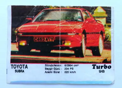 Снимка за обява „⭐ Картинка Turbo Турбо черно 98 Toyota Subra ⭐"