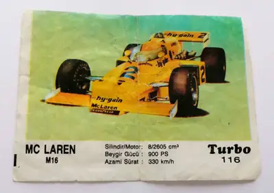 Снимка за обява „⭐ Картинка Turbo Турбо черно 116 MC Laren M16 ⭐"