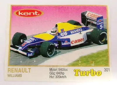 Снимка за обява „⭐ Картинка Turbo Турбо жълто 301 Renault Williams ⭐"