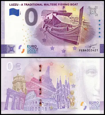 Снимка за обява „🇲🇹 Малта 2023 0 евро Luzzu - A Traditional Maltese Fishing Boat UNC нова 🇲🇹"