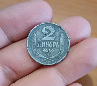 Снимка за обява „2 динара Сърбия 1942 цинк"
