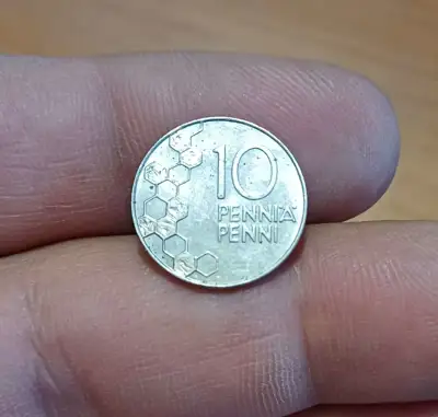 Снимка за обява „10 пеня Финландия 1992 с гланца"