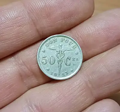 Снимка за обява „50 центимес Белгия 1923"