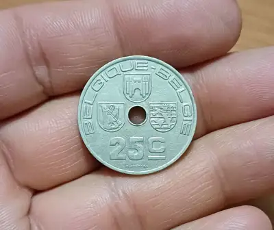 Снимка за обява „25 центимес Белгия 1939"