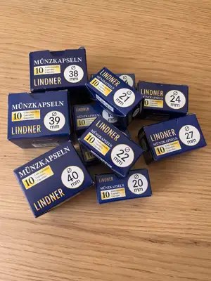 Снимка за обява „Капсули за монети 22mm LINDNER"