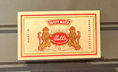 Снимка за обява „Кибритен етикет Mills – Чехословакия"