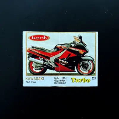 Снимка за обява „⭐ Картинка Turbo Турбо жълто 324 Kawasaki ZZ-R 1100 ⭐“