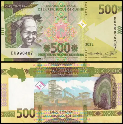 Снимка за обява „🇬🇳 Гвинея 2022 500 франка UNC нова 🇬🇳“