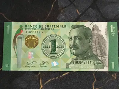 Снимка за обява „Банкнота - Гватемала - 1 куетцал (юбилейна) UNC | 2023г.“