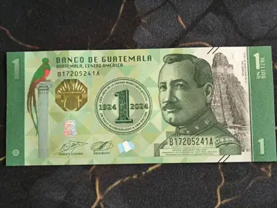 Снимка за обява „Банкнота - Гватемала - 1 куетцал (юбилейна) UNC | 2023г.“