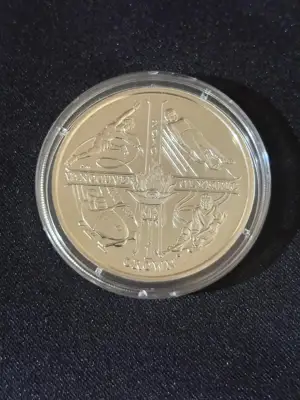 Снимка за обява „Остров Ман 2010 - 1 Crown - Зимни Олимпийски игри Ванкувър UNC“