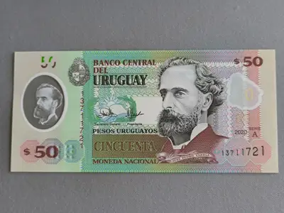Снимка за обява „Банкнота - Уругвай - 50 песо UNC | 2020г.“