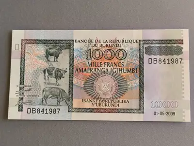 Снимка за обява „Банкнота - Бурунди - 1000 франка UNC | 2009г.“