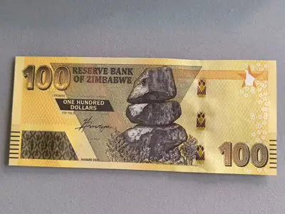 Снимка за обява „Банкнота - Зимбабве - 100 долара UNC | 2020г.“