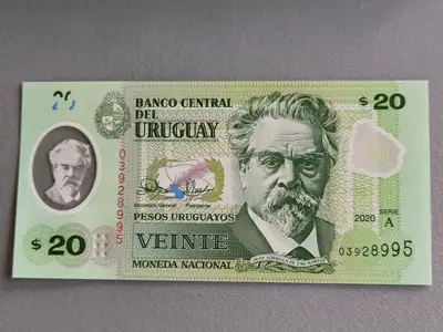 Снимка за обява „Банкнота - Уругвай - 20 песо UNC | 2020г.“