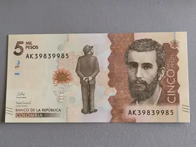 Снимка за обява „Банкнота - Колумбия - 5 000 песос UNC | 2020г.“