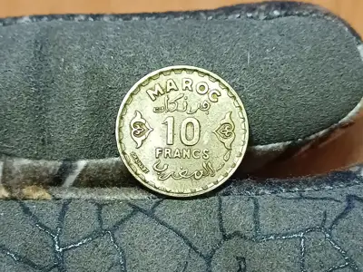 Снимка за обява „10 франка Мароко 1371/1951 с гланца“