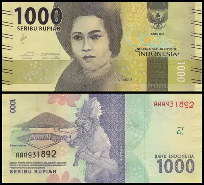 Снимка за обява „🇮🇩 Банкнота Индонезия 2017 1000 рупии UNC нова 🇮🇩“